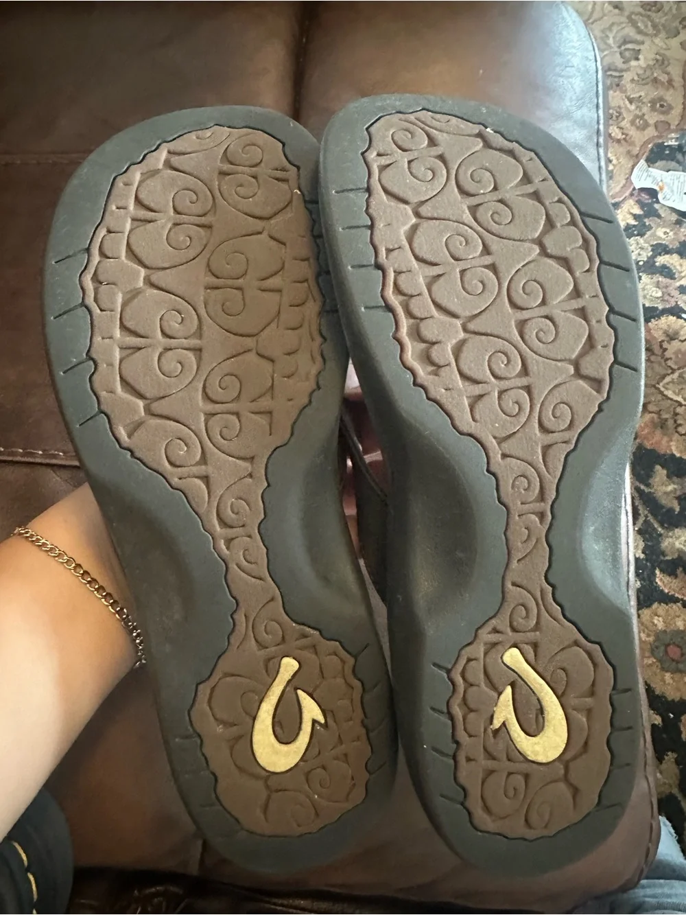 OluKai Brown Flip Flop Sandals